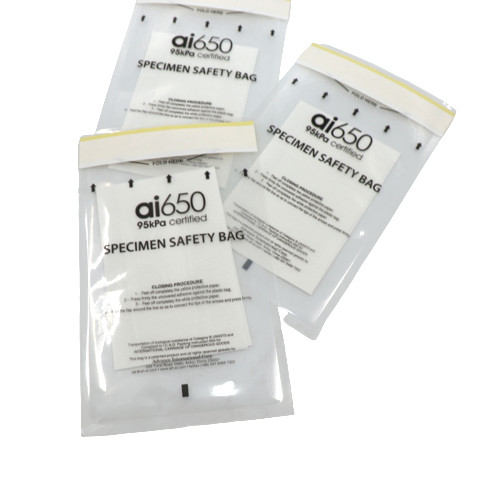 O Biohazard claro médico de KPa do costume 95 ensaca autoadesivo para o hospital e o laboratório