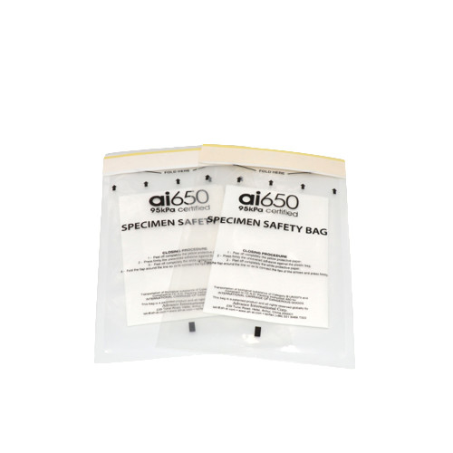 Saco de coleção selado do espécime do fecho de correr do transporte 95Kpa absorvente transparente médico com malote