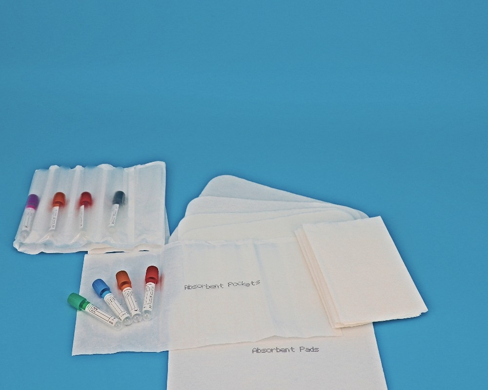 Tecido não tecido PET / PE Material Estrutura Kit de recolha de amostras para amostragem de vírus