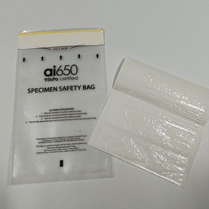 7 buracos de armazenamento brancos 95kPa Sacos de amostras embalados individualmente 9 x 12 polegadas
