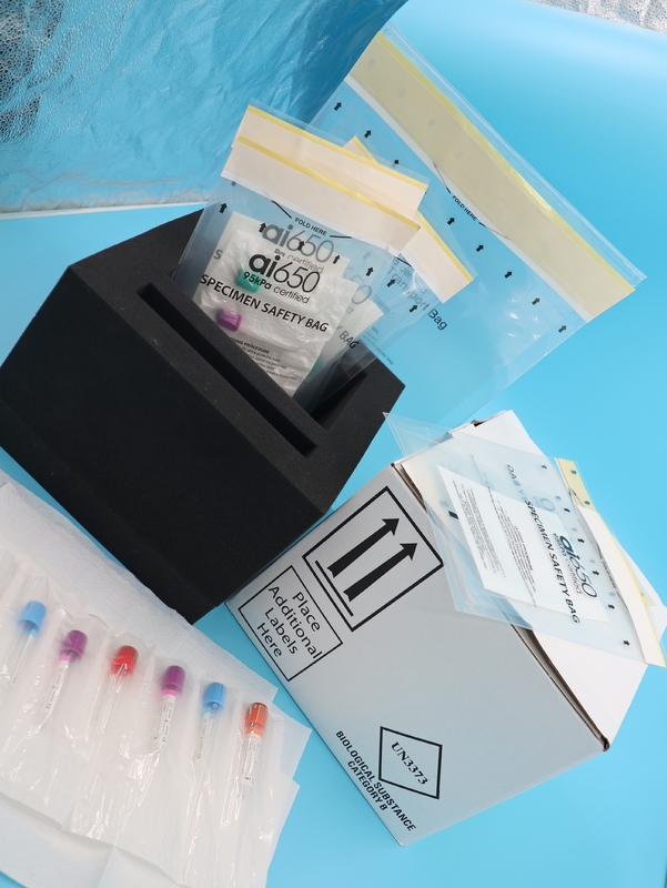 Caixa de recolha de amostras de sangue líquido