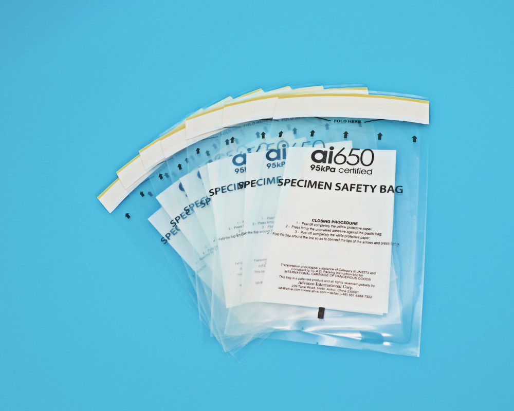 AI650 Sacos descartáveis de amostras de animais de estimação/PE 95kpa para hospitais ou laboratórios
