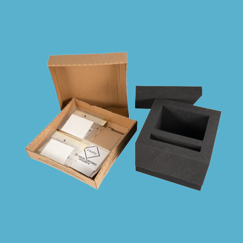 Caixa de armazenamento preto de espuma PU resistente essencial para a entrega perfeita de sacos de risco biológico de 95kpa