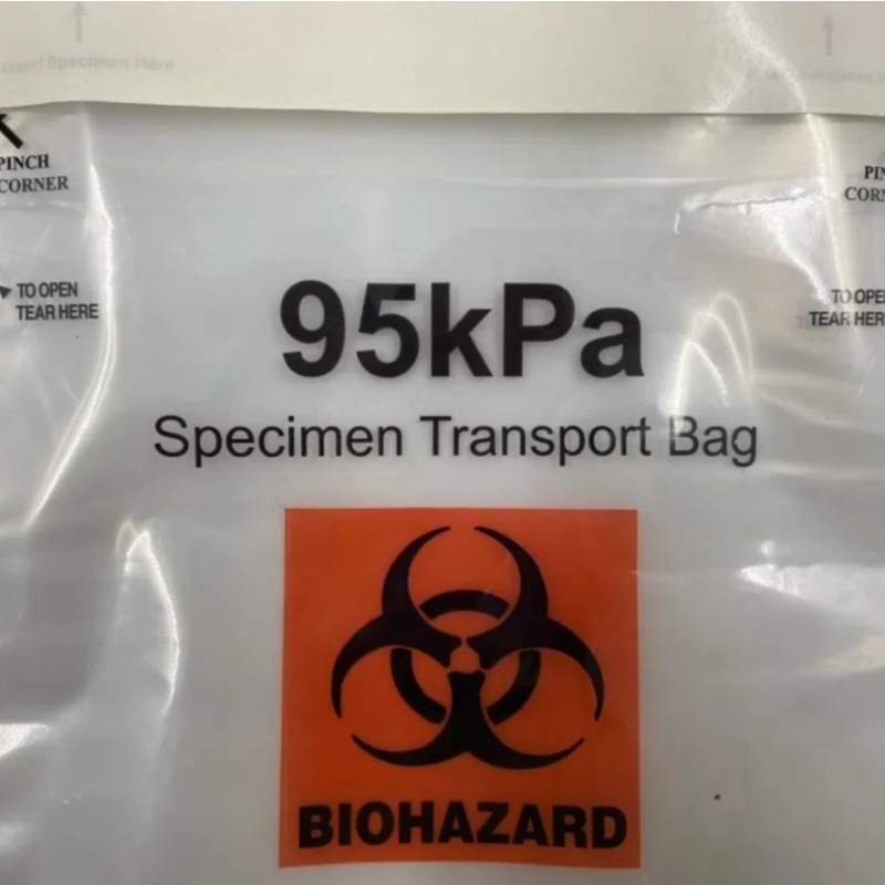 Bolsa de Especimens de Risco Biológico de fecho de fecho de fechadura para laboratório