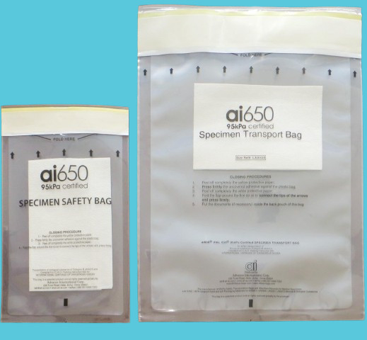 Ai650 95kpa Sacos de amostras Isolamento Transportes Sacos de plástico Sampe Sacos pequenos Em enfermarías Laboratórios Instalações de investigação