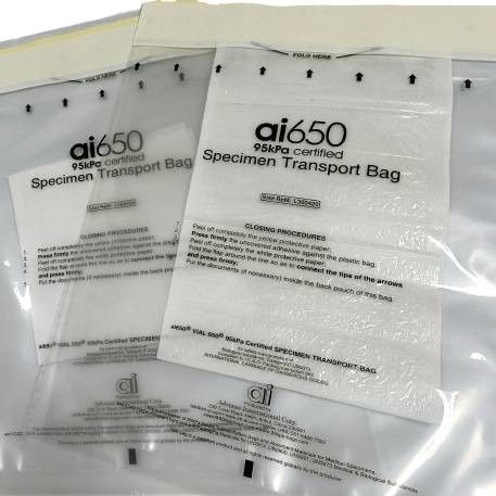 400pcs 95kPa 15*24cm Saco de Especimens Claros Biológico CRO Supplies Caixa Refrigerada Para Embalagem de Transporte Aéreo Com Bolsa de Papelada Dentro
