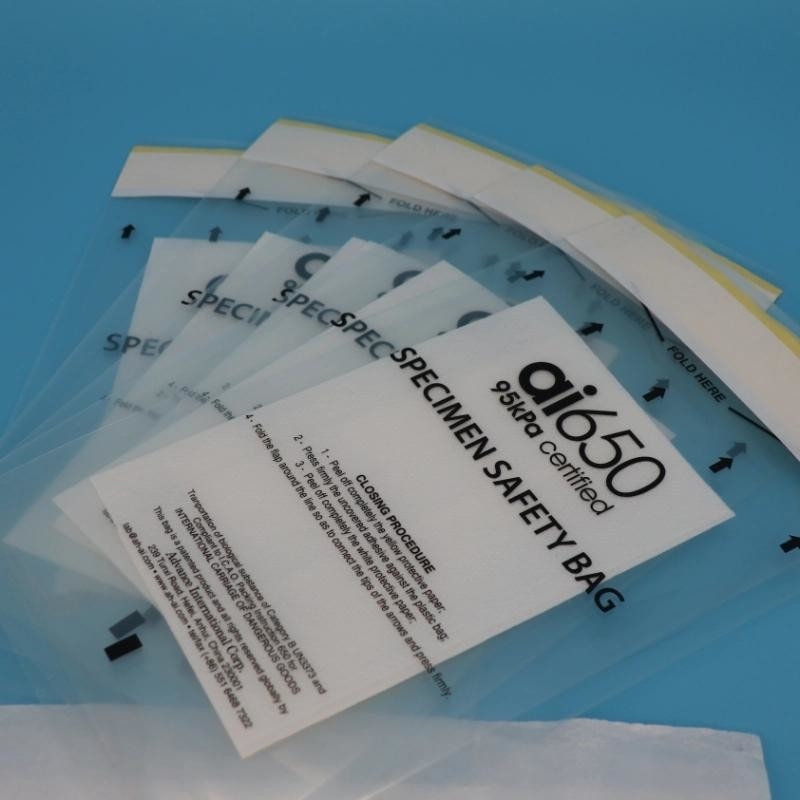 Fornecimento de fábrica Sacos de amostras de 95kpa Especimens reclosáveis Saco de recolha de amostras