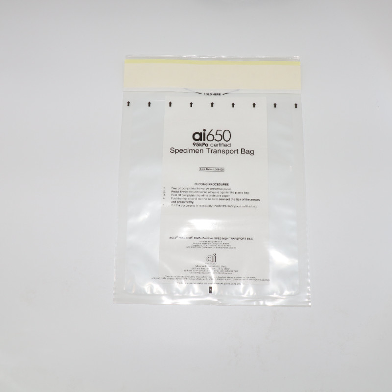 Sacos de amostras transparentes de alta pressão de 95 kPa Resistência industrial Design durável para amostras biológicas e materiais perigosos
