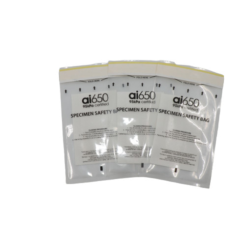 95 Kpa Sacos Médicos Com Biodesenvolvimento Limpo Laboratório 95 Kpa Saco de Transporte de Amostra Auto-fechado Saco de Coleta Para Hospital