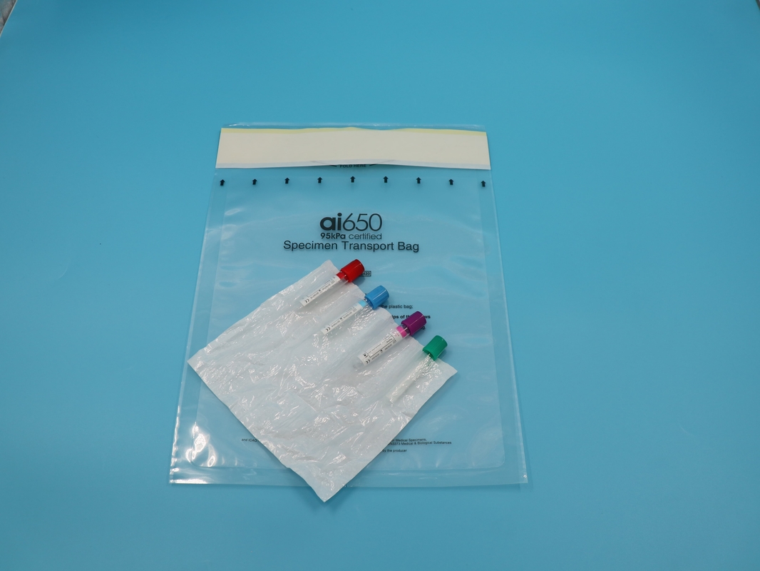 Saco de amostras de grau médico AI-650 Forro de absorção integrado de 7 compartimentos para transporte à prova de vazamento