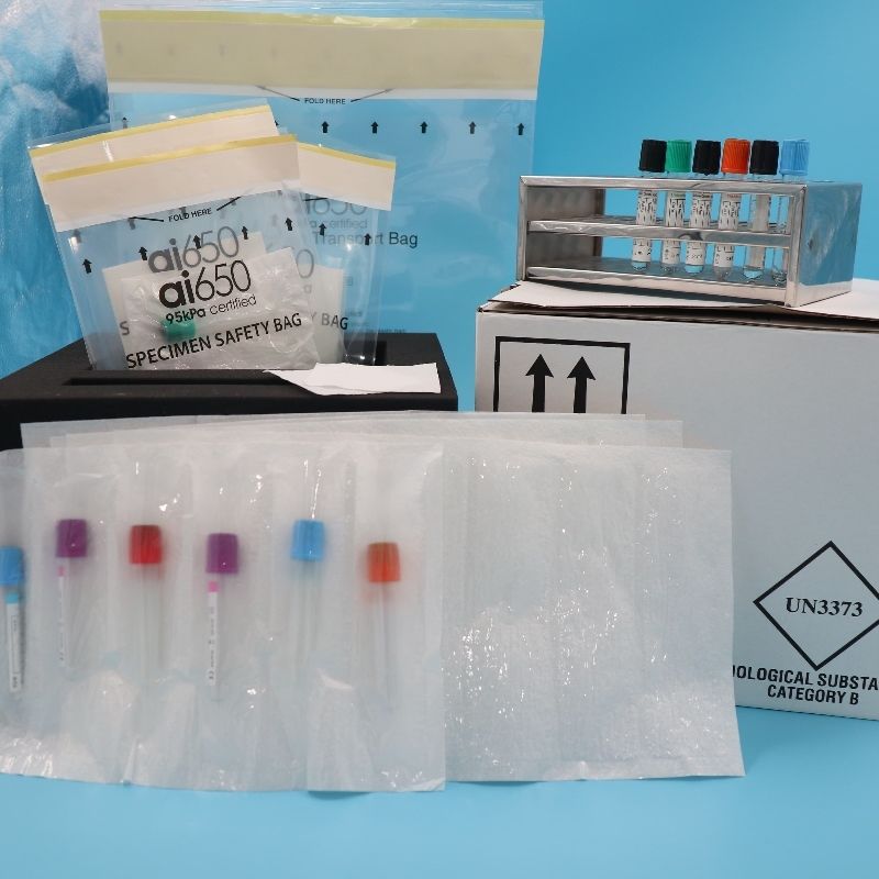 Sacos de transporte de amostras médicas à prova de vazamento, biohazard, sacos com fecho de fecho para amostras de sangue, coleta de urina e uso laboratorial.