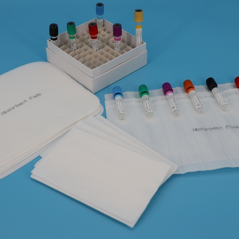 Sacos de transporte para materiais biológicos de 95kPa com manga absorvente de 4 ranhuras e absorção de 550ml