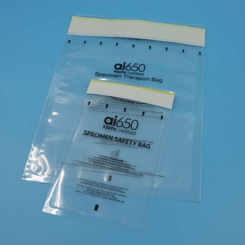 95 kPa Saco de transporte de amostras com ONU 2814 ONU 2900 ONU 3373 Conformidade e Instruções da OACI para a embalagem 650