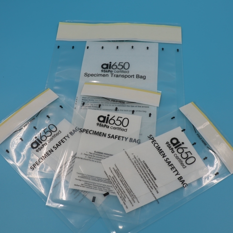 Saco de transporte de risco biológico pesado 330mmX170mm 95kPa com sete bolsas absorventes