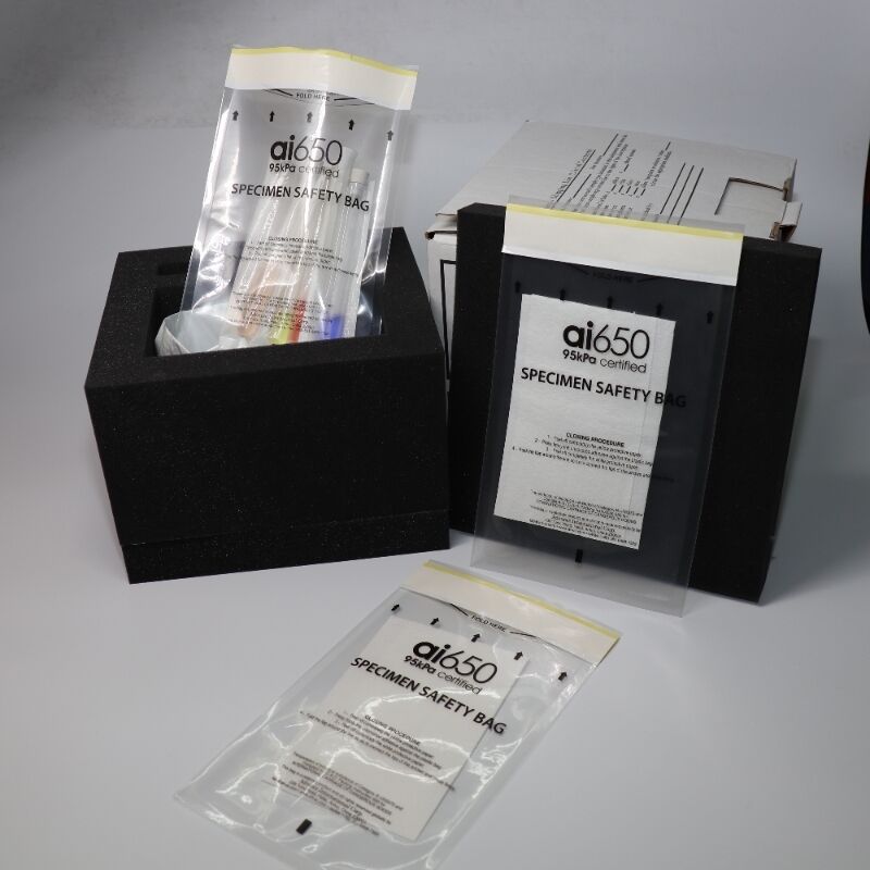 Mancha de absorção de tamanho personalizado para transporte de amostras.