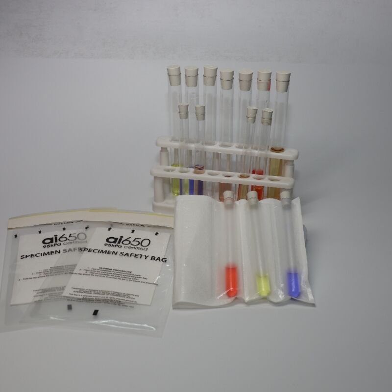 Bolsa absorvente com 7 opções de baias para transporte de amostras de laboratório