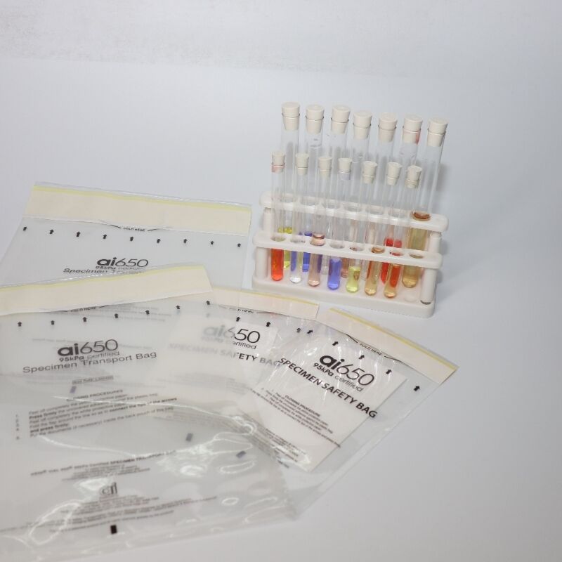Bolsa absorvente descartável para laboratório e armazenamento de amostras clínicas, alta capacidade de absorção, à prova de vazamentos, bolsa de risco biológico