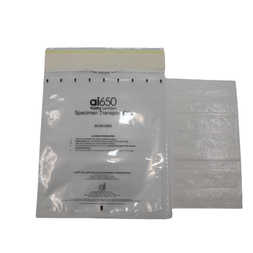 Bolsa de absorção para sacos de amostras brancas, estéreis e de laboratório para amostras de diagnóstico