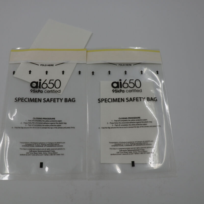 Laboratório Médico Absorvente Manga de Bolso 4/7 Ferrada, descartável para transporte seguro de amostras