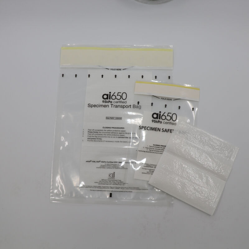 AI650 7 Bolsos Absorventes com Fenda, à Prova de Vazamento, Alta Absorção, Ideal para Transporte de Amostras de Urina e Sangue