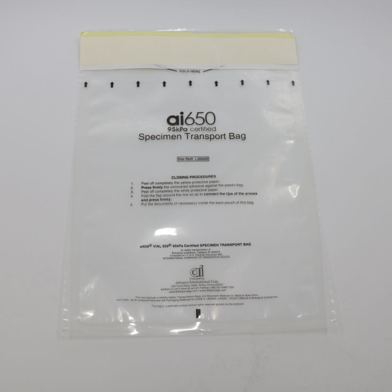 Laboratório Médico 7 Fendas Alta Absorção Bolso Seguro e Protegido para Manuseio de Espécimes Infecciosos