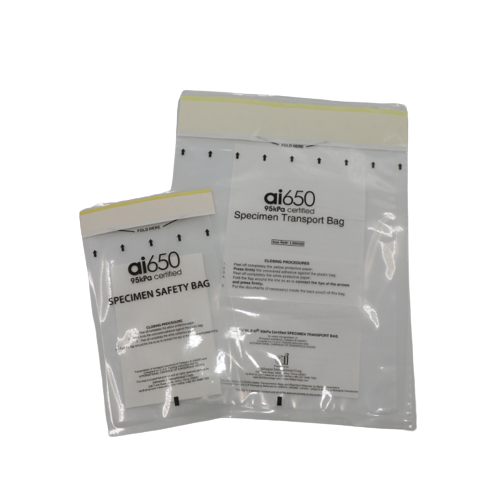 Bolso absorvente de amostra de sangue/urina descartável disponível em 4 e 7 ranhuras (série AI650), confiável para transporte de laboratório