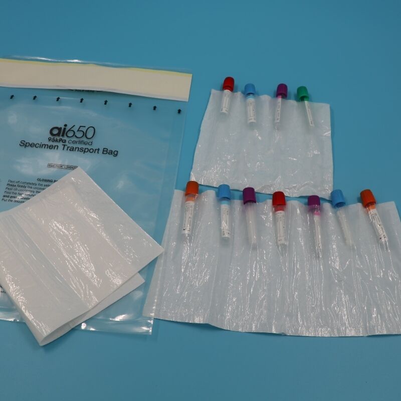 Saco de Envio de Amostras 95kPa 18x30cm Saco de Transporte de Amostras de Sangue e Laboratório