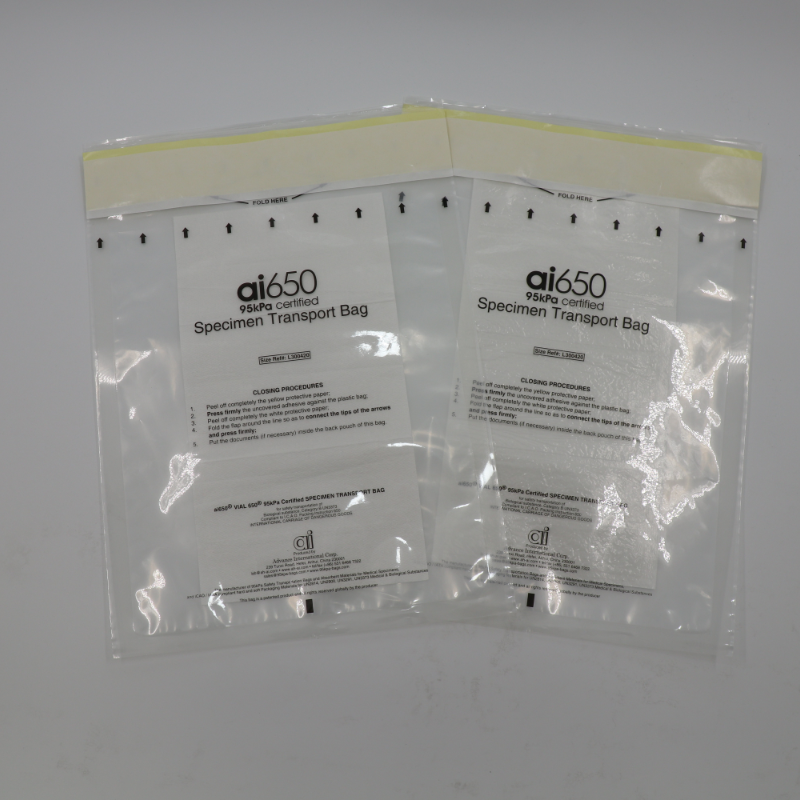 95kPa-Bags Specimen Transport Bag Leak-Proof Secondary Packaging For Biological Material & Blood Sample Transport
