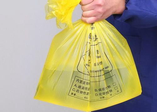 Cor preta saco do reforço do lado da substituição de 60 sacos de lixo do Biohazard do galão biodegradável